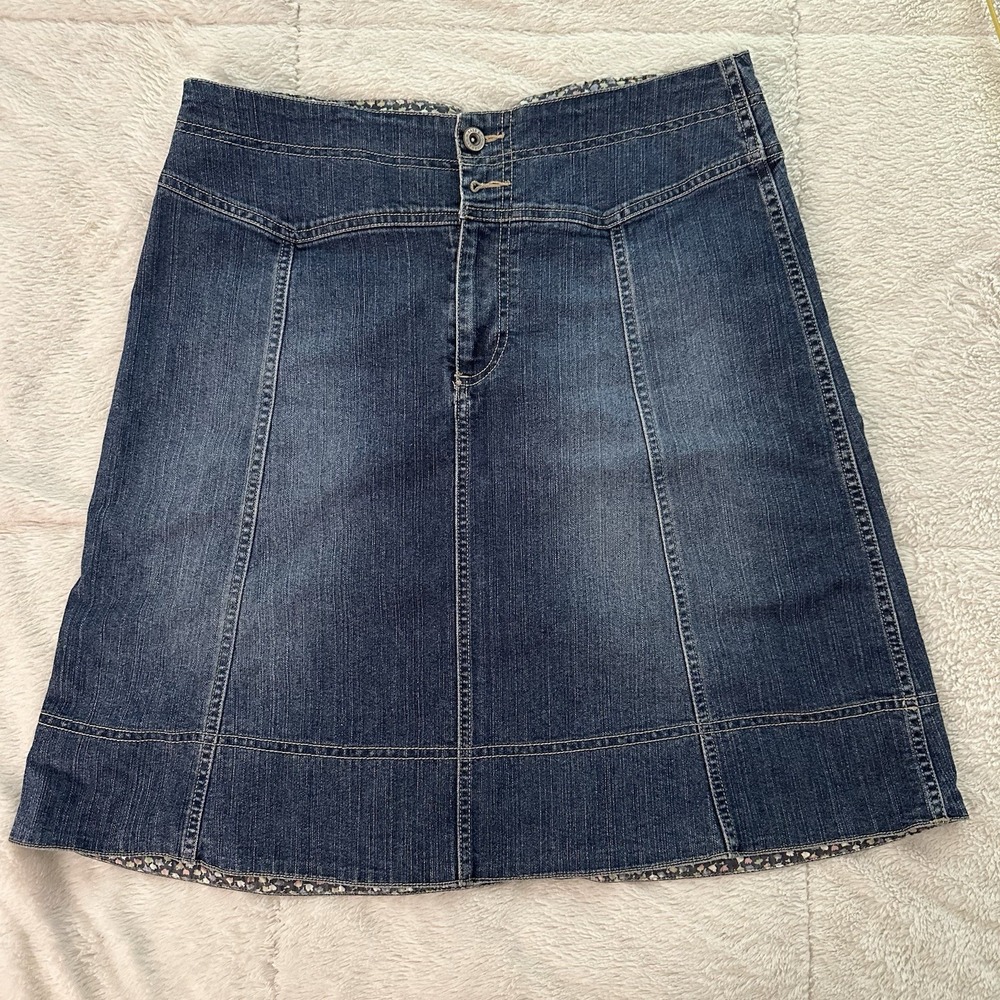 vintage G.H. Bass & Co. paneled denim mini skirt Y2K Size 8